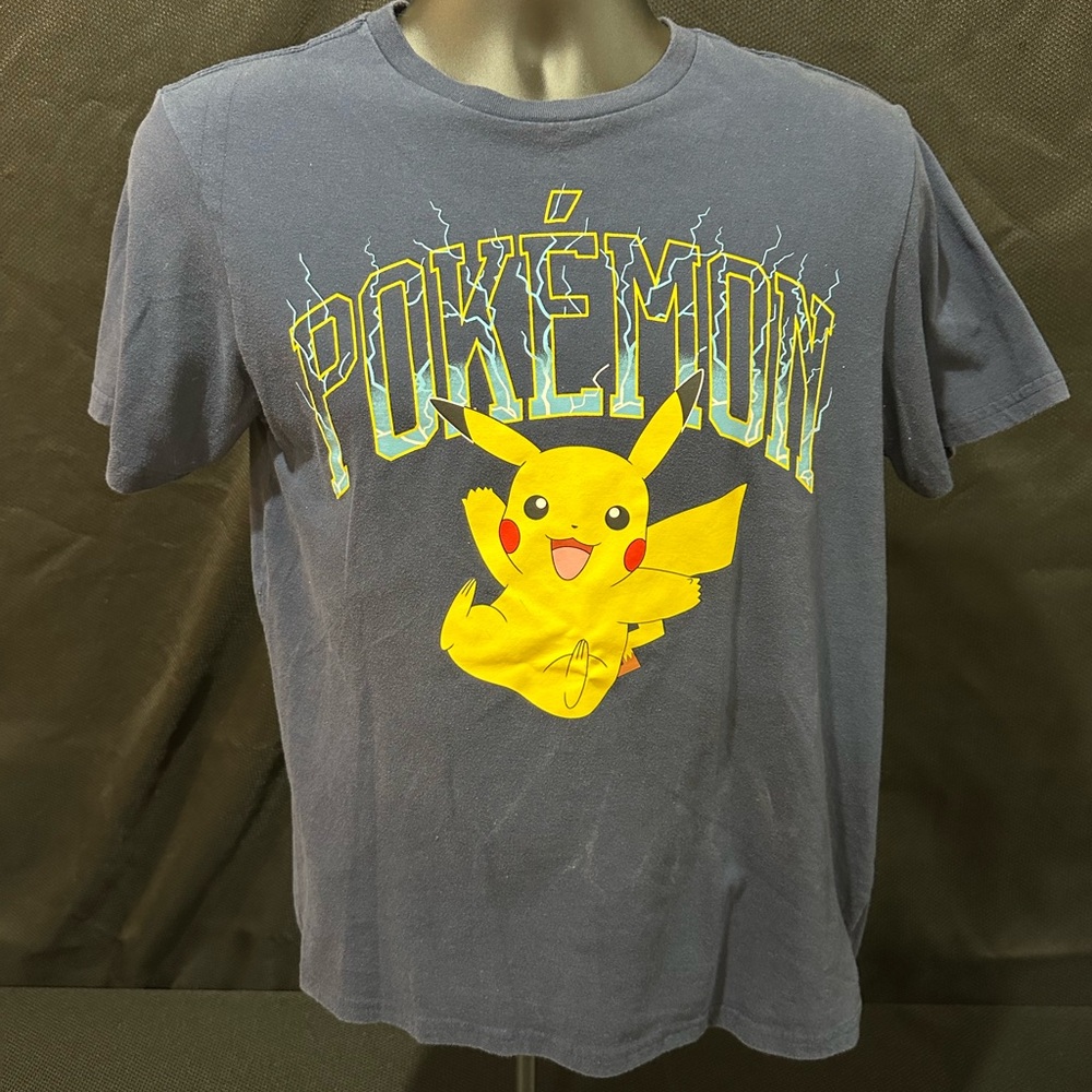 MAD Engine Gray and Yellow Pikachu Graphic Tee